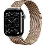Apple Watch 11 42mm Slate Titanium Case with Natural Milanese Loop