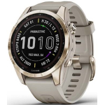 Купить Garmin Fenix 7s Sapphire Solar Cream Gold Titanium / Light Sand Band Garmin Fenix 7s Sapphire Solar Cream Gold Titanium / Light Sand Band