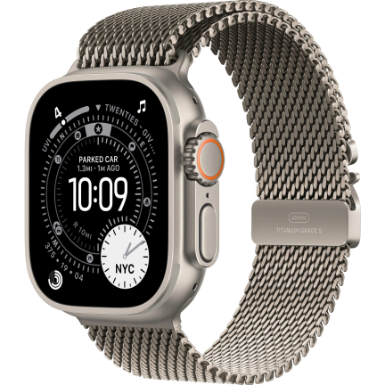 Apple Watch Ultra 3 (2025) 49mm Natural Titanium Case with Natural Titanium Milanese Loop